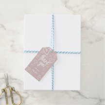 Roze Hartprint Meisje Baby Shower Modern Bedankt