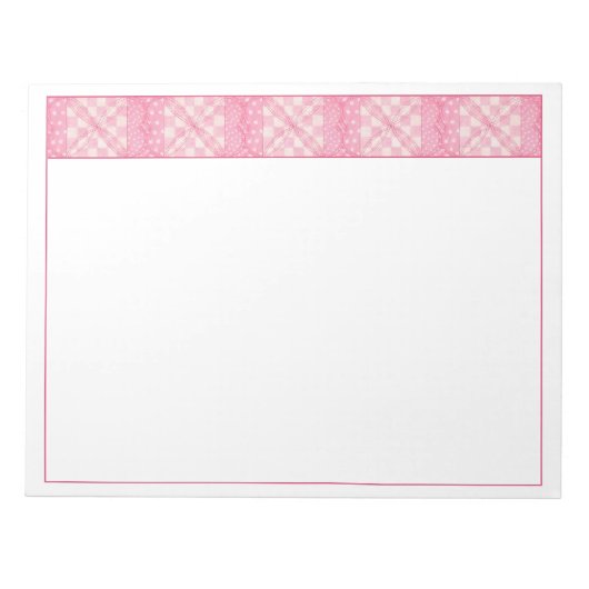 ROZE HARTQUILT 11x8,5 Notitieblok (Voorkant)
