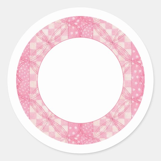 ROZE HARTQUILT 1,5" ronde mat Stickers (Voorkant)