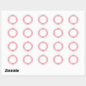 ROZE HARTQUILT 1,5" ronde mat Stickers (Vel)