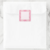 ROZE HARTQUILT 1,5 "Vierkante Matte Stickers / Roz (Tas)