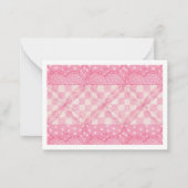 ROZE HARTQUILT 3.5x2.5 Platte Kaart II Notitiekaartje (Voorkant)