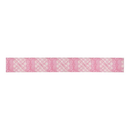 ROZE HARTQUILT 3"Breed Grosgrain Lint (Voorkant)