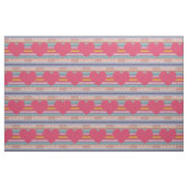 Roze hartrinboboog-haakbrei stof (Fat Quarter)