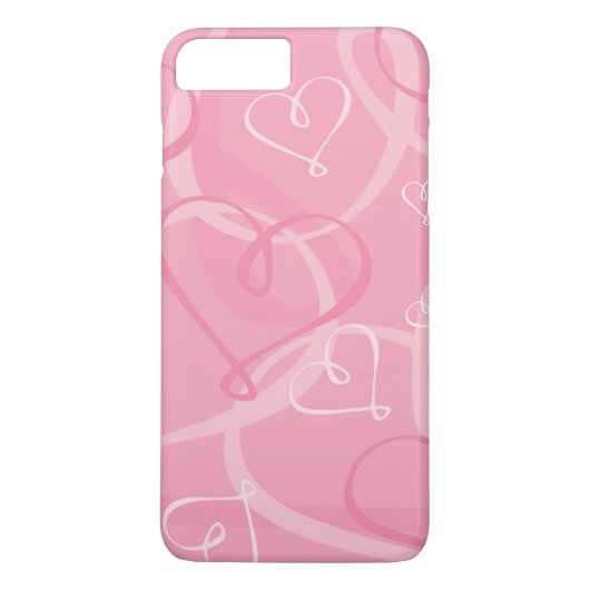 Roze hartritme Case-Mate iPhone case (Achterkant)