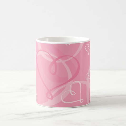 Roze hartritme koffiemok (Center)