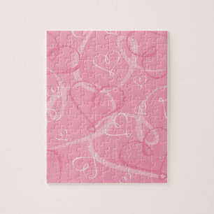 Roze hartritme legpuzzel
