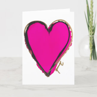Roze hartritme Lovitude Blank Note Kaart