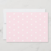 Roze hartritme Penguin Baby Shower Invitations (Achterkant)