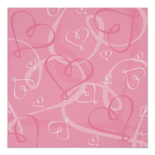 Roze hartritme perfect poster (Voorkant)
