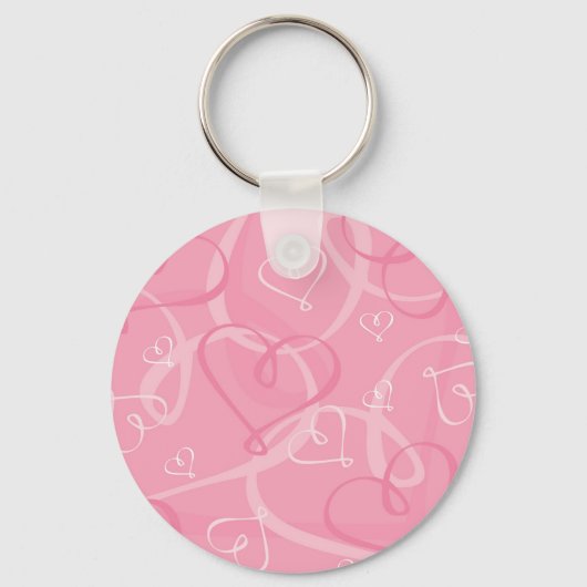 Roze hartritme sleutelhanger (Voorkant)