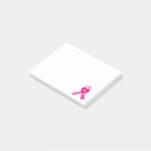 Roze hartritmebestrijding Borstkanker Aangepast Post-it® Notes (Schuin)