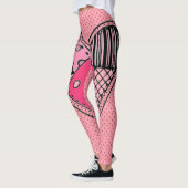 Roze hartritmekleppen - Juniors en vrouwengrootten Leggings (Links)
