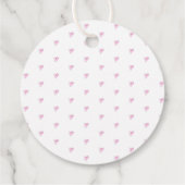 Roze hartritmepatronen Waterverven zonder liefdest Bedankjes Labels (Achterkant)