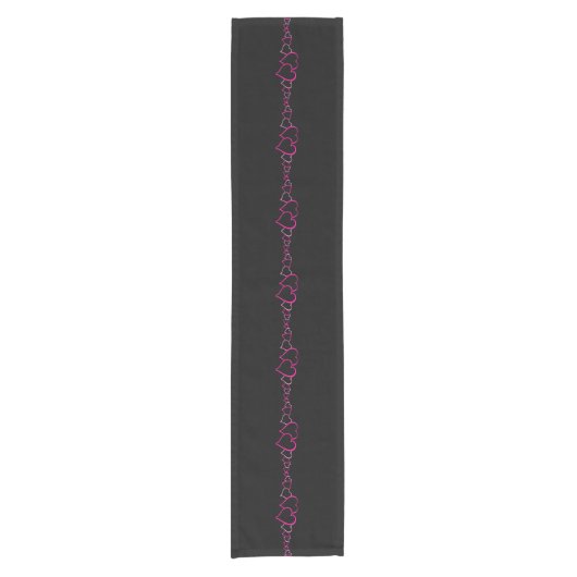 Roze hartritmepatroontroletrunner korte tafelloper (Voorkant)