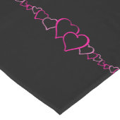 Roze hartritmepatroontroletrunner korte tafelloper (Hoek)
