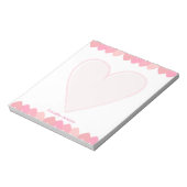 roze hartritmestoornis Feminine Valentijnsdag Notitieblok (Linkerzijde)