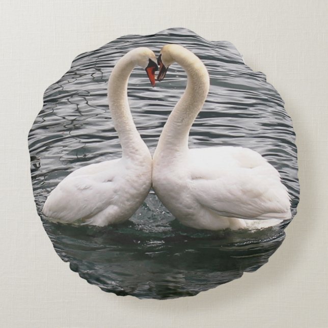 Roze hartronde loods rond kussen (Achterkant)
