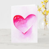 Roze hartrunge pop houdt van me kaart (Gele Bloem)