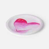 Roze hartrunge pop houdt van me papieren bordje (Gekanteld)