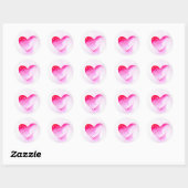 Roze hartrunge pop houdt van me ronde sticker (Vel)