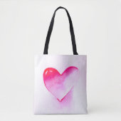 Roze hartrunge pop houdt van me tote bag (Voorkant)