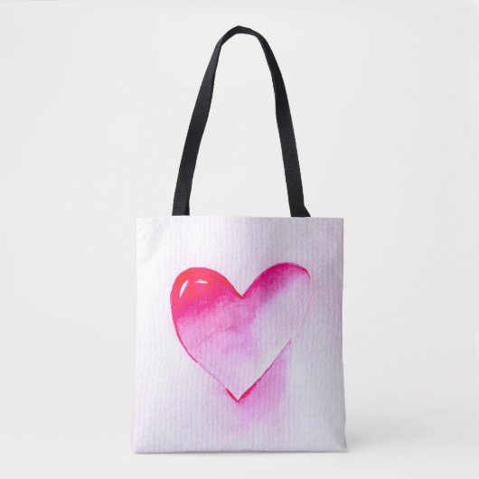 Roze hartrunge pop houdt van me tote bag (Voorkant)