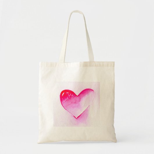 Roze hartrunge pop houdt van me tote bag (Voorkant)