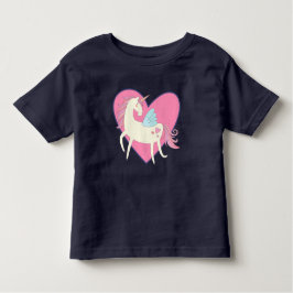 Roze hartrunikorn kinder shirts