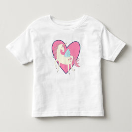 Roze hartrunikorn kinder shirts