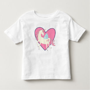 Roze hartrunikorn kinder shirts