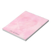 Roze hartsachtige Valentijn Notitieblok (Linkerzijde)