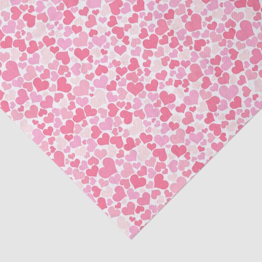 Roze hartsatroon - 10 lb papier, wit tissuepapier (Detail)