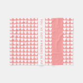 Roze hartsatroon Je hebt een vriendschap Fleece Deken (Voorkant (Horizontaal))