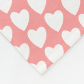 Roze hartsatroon Je hebt een vriendschap Fleece Deken (Hoek)