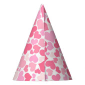Roze hartsatroon - partijgebonden Pet Feesthoedjes (Achterkant)