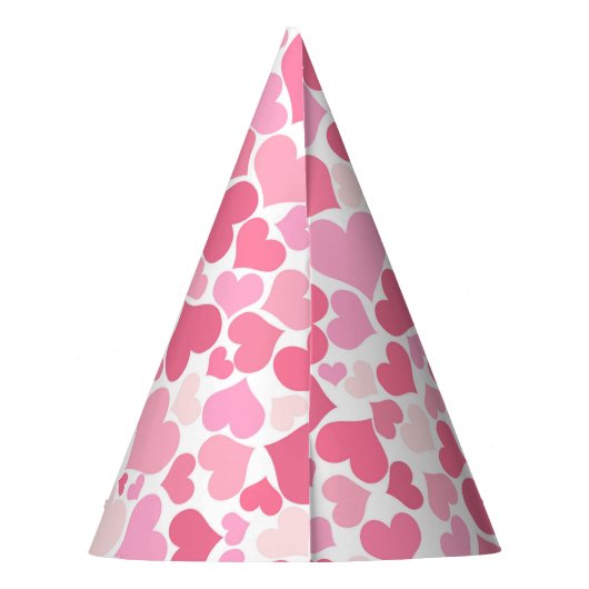 Roze hartsatroon - partijgebonden Pet Feesthoedjes (Achterkant)