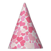 Roze hartsatroon - partijgebonden Pet Feesthoedjes (Rechts)