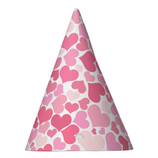 Roze hartsatroon - partijgebonden Pet Feesthoedjes (Rechts)