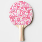 Roze hartsatroon - Ping Pong Paddle Tafeltennisbatje (Voorkant)
