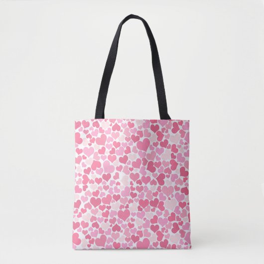 Roze hartsatroonmonogram Tas (Voorkant)