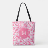 Roze hartsatroonmonogram Tas (Achterkant)