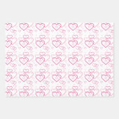 Roze hartsbuis - patroon - Valentijnsdag Inpakpapier Vel (Voorkant 2)