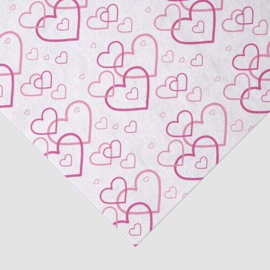 Roze hartsbuis - patroon - Valentijnsdag Tissuepapier (Detail)