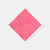 Roze hartsketting servet (Hoek)