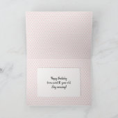 Roze hartslag 16 Birthday ballon Kaart (Binnen)