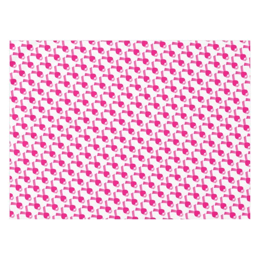 Roze hartslag Borstkanker bewustzijn Tafelkleed (Voorkant (Horizontaal))