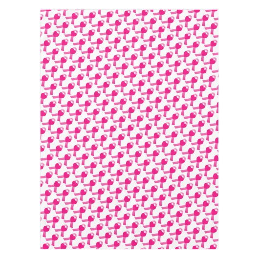 Roze hartslag Borstkanker bewustzijn Tafelkleed (Voorkant)