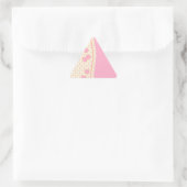Roze hartslag Eyelet achtergrond driehoek ticker Sticker (Tas)