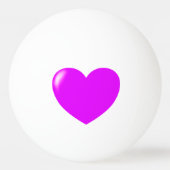 Roze hartslag met uw monogram op maat pingpongbal (Achterkant)
